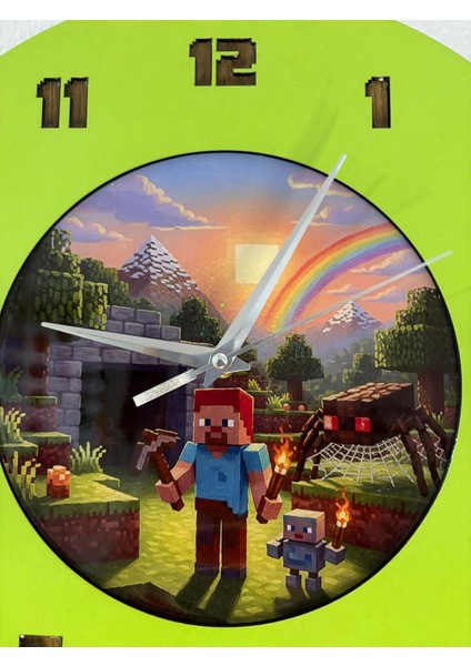 Kişiye Özel Isimli Bloklu Dünya Tasarımlı Duvar Saati | Epoksi Dolgulu Resimli & Rakamlı | 35 cm modelleri