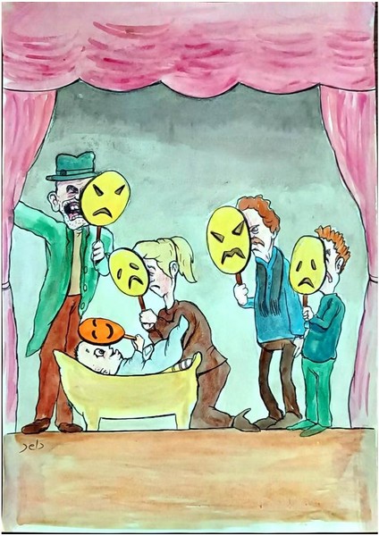 Dawood Deldar 29X21CM Orijinal Karikatür Tablo modelleri