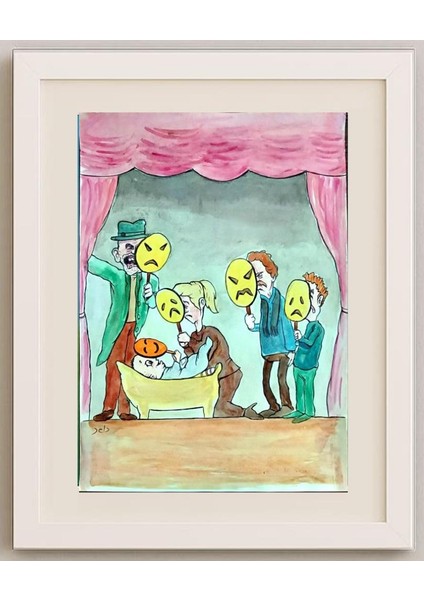 Dawood Deldar 29X21CM Orijinal Karikatür Tablo fırsatları