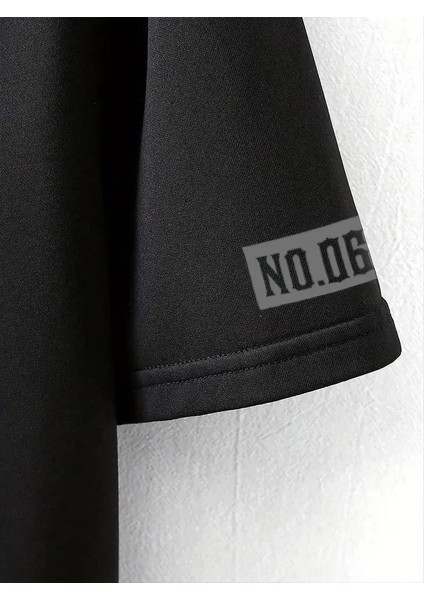 Lb Ön Arka Baskılı Oversize Bisiklet Yaka Yazlık T-Shirt - Siyah modelleri