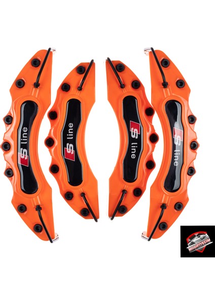 Turuncu S-Line 4'lü Kaliper Seti Yapıştırma Logolu