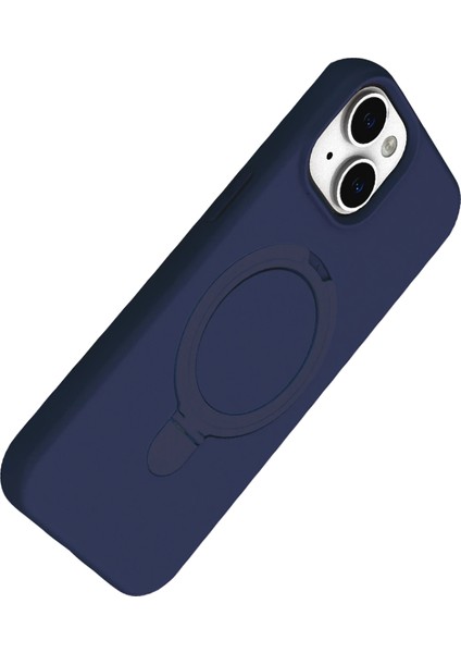 Mtxdpn Newface Apple Iphone 15 Regal Magsafe Standlı Kapak - Lacivert modelleri