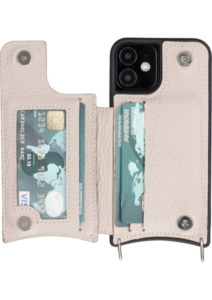 Apple iPhone 12 Mini Uyumlu Deri Askılı Kılıf Ufw Erc3 Bej fiyatları