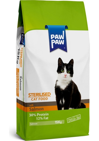 Kısırlaştırılmış Yetişkin Kedi Maması Somonlu 15 kg