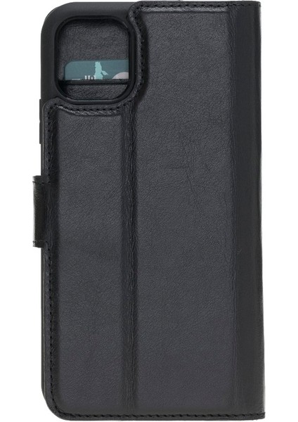Apple iPhone 11 Uyumlu Deri Cüzdanlı Kılıf Siyah modelleri