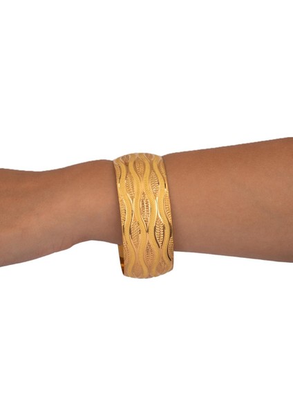 40 Gram (Gr) 40MM Rüzgar Model Mega Bilezik 22 Ayar Yatırımlık Işçiliksiz