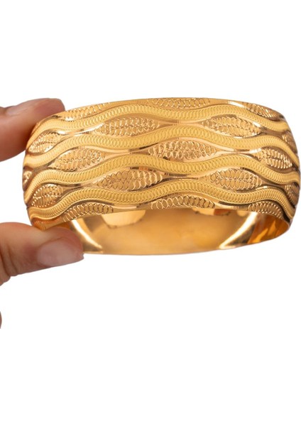 40 Gram (Gr) 40MM Rüzgar Model Mega Bilezik 22 Ayar Yatırımlık Işçiliksiz modelleri