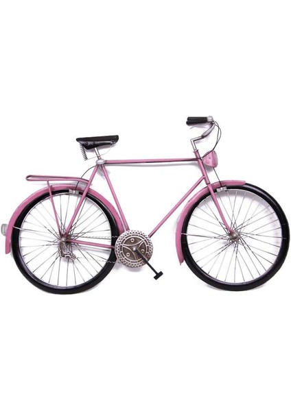 Bisiklet Pano Pembe Pano Vintage Dekoratif Ev Ofis Hediyelik
