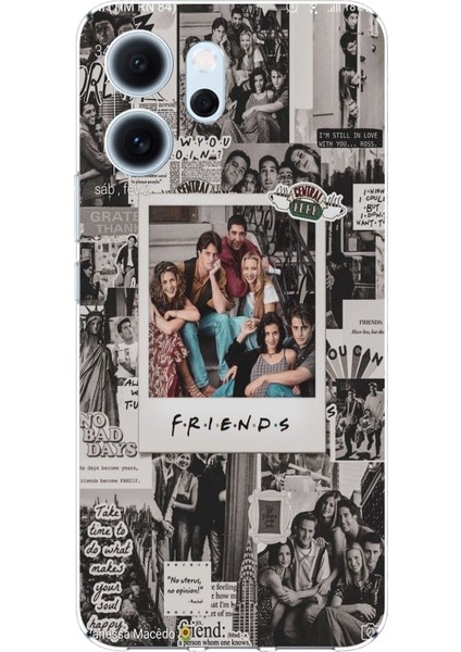 Oppo Reno 14F Uyumlu Friends Nostalji Tasarımlı Tasarımlı Baskılı Silikon Kılıf