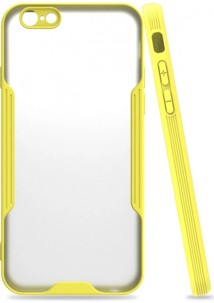 iPhone 6 Kılıf Platin Silikon - Sarı (K95)