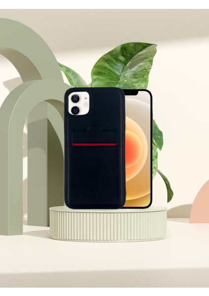 Iphone Hakiki Deri Dikişli Karlıklı Kılıf Iphone 11