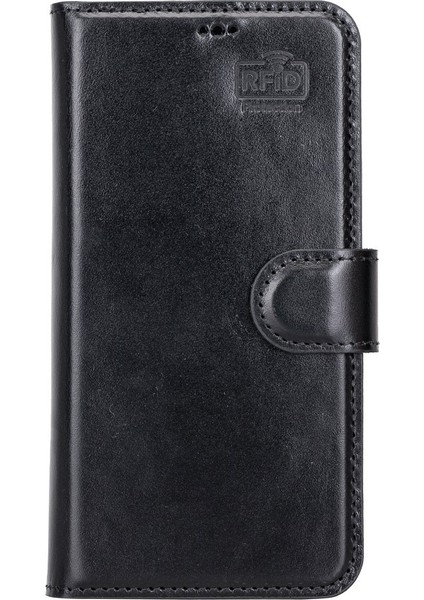 Apple iPhone 13 Uyumlu Deri Cüzdanlı Kılıf Rst1 Siyah fırsatları