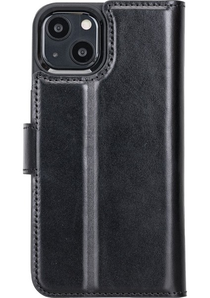 Apple iPhone 13 Uyumlu Deri Cüzdanlı Kılıf Rst1 Siyah indirimleri