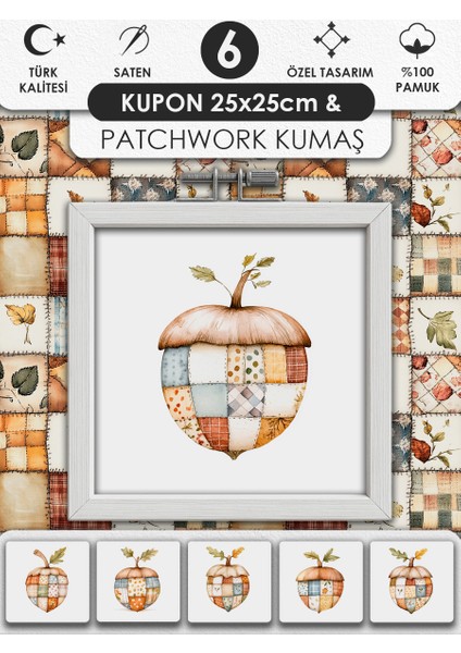 Patchwork Kumaş Seti – Dikiş ve Hobi Için %100 Pamuk Desenli Kumaş Kuponları