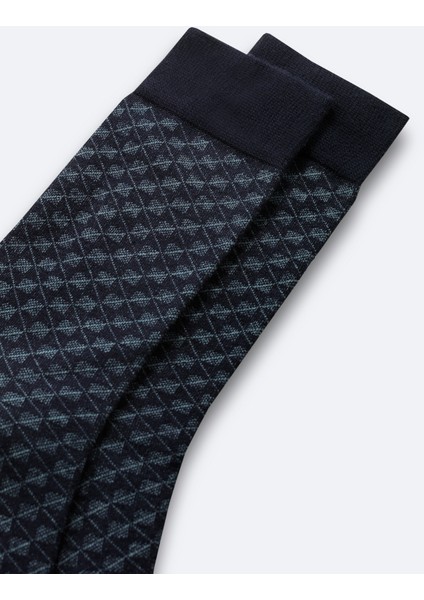 Erkek Lacivert Desenli Bambu Soket Çorap A52Y8502 modelleri