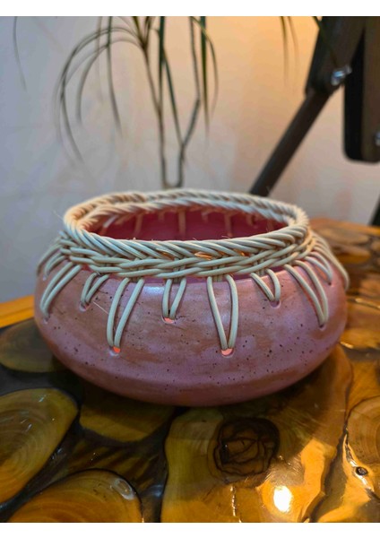 Bambu Ip Örgülü Dekoratif Seramik Tabak modelleri