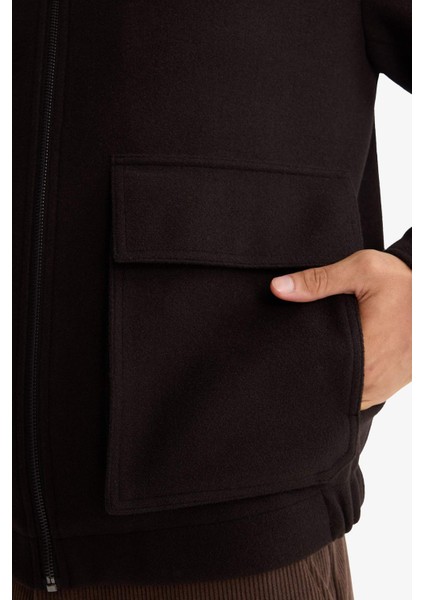 Regular Fit Gömlek Yaka Fermuarlı İç Cepli Mont E9978AX25WN indirimleri