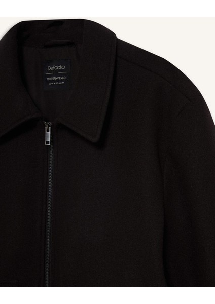 Regular Fit Gömlek Yaka Fermuarlı İç Cepli Mont E9978AX25WN