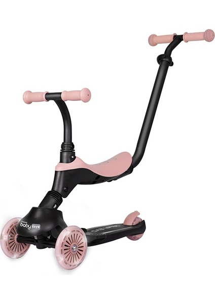 Funride 5in1 Işıklı Scooter-Mercan Pembe