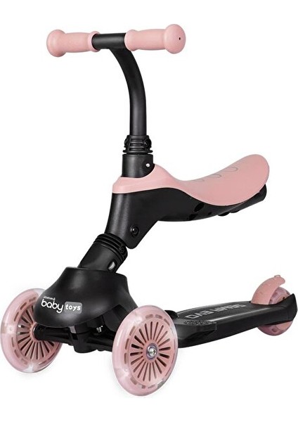 Funride 5in1 Işıklı Scooter-Mercan Pembe modelleri