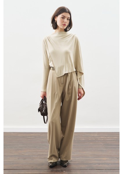 Şal Detaylı Dökümlü Bluz Taş modelleri