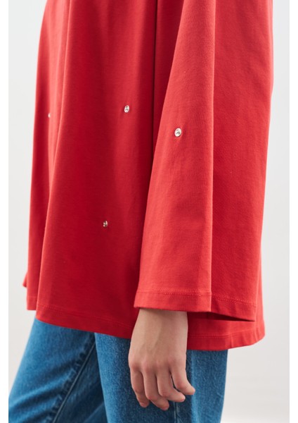 Çıtçıt Ayarlamalı Tshırt Kırmızı indirimleri