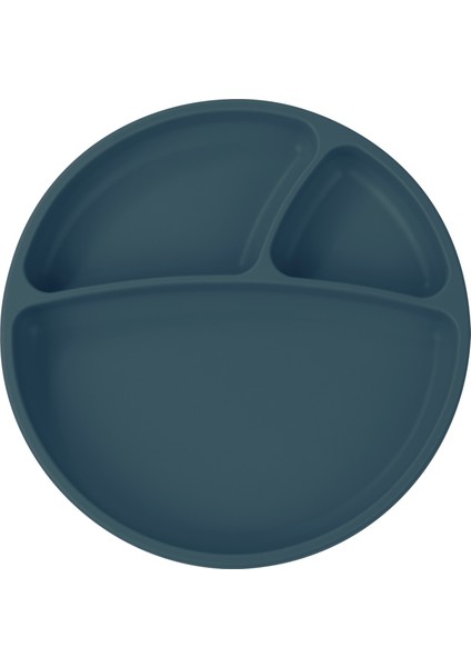 Porsiyon Vakum Tabanlı Silikon Tabak Deep Blue