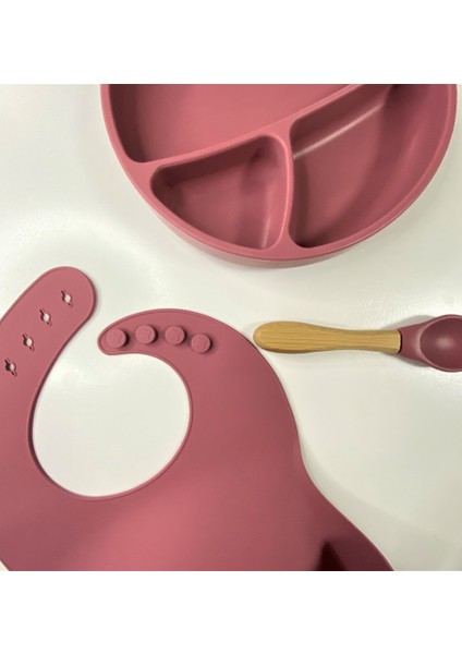 Blw Iı Silikon Beslenme Seti 3lü (Tabaklı) Velvet Rose fiyatları