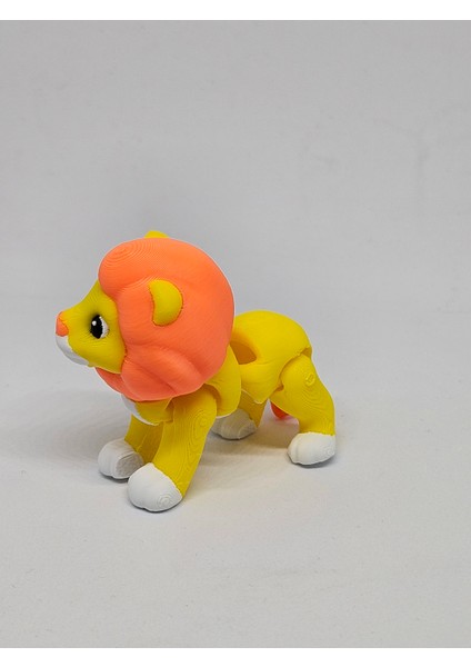 Aysbistudio Minik(5cm) Sevimli Aslan Figürlü Hayvan Oyuncak – Flexi Hayvan Figür +4 Yaş - Bpa Free modelleri