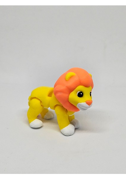 Aysbistudio Minik(5cm) Sevimli Aslan Figürlü Hayvan Oyuncak – Flexi Hayvan Figür +4 Yaş - Bpa Free indirimleri