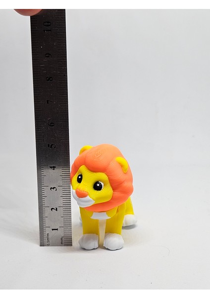 Aysbistudio Minik(5cm) Sevimli Aslan Figürlü Hayvan Oyuncak – Flexi Hayvan Figür +4 Yaş - Bpa Free