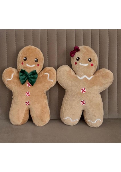 2'li Peluş Sevimli Kurabiye Adam ve Kurabiye Oyuncak Yılbaşı Dekorasyon 35 cm fiyatları