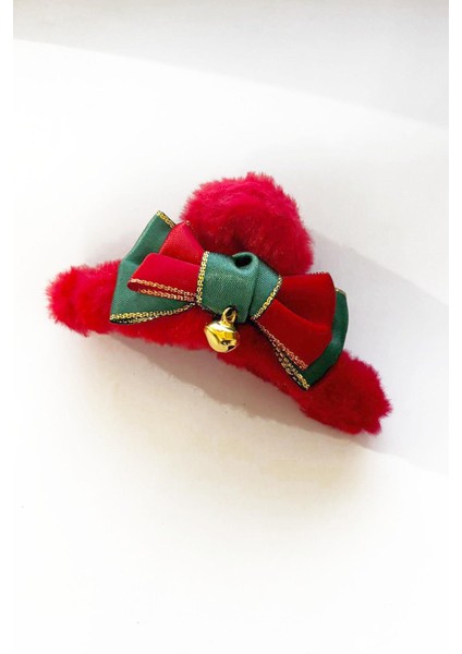 Yılbaşı Temalı Zilli Peluş Kırmızı Mandal Toka fiyatları