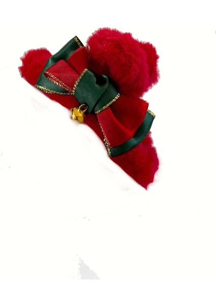 Yılbaşı Temalı Zilli Peluş Kırmızı Mandal Toka modelleri