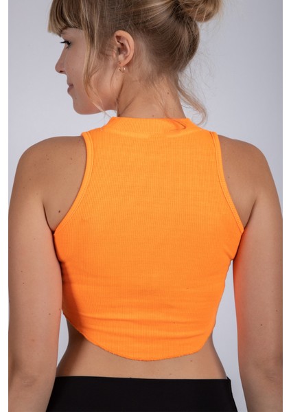 Sıfır Kollu Büstiyer Kısa Penye Crop T-Shirt modelleri