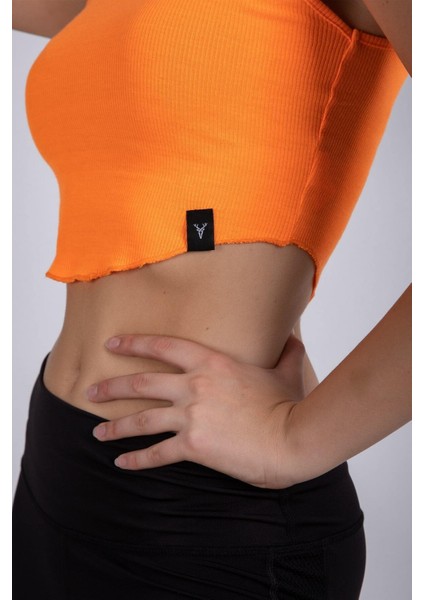 Sıfır Kollu Büstiyer Kısa Penye Crop T-Shirt indirimleri