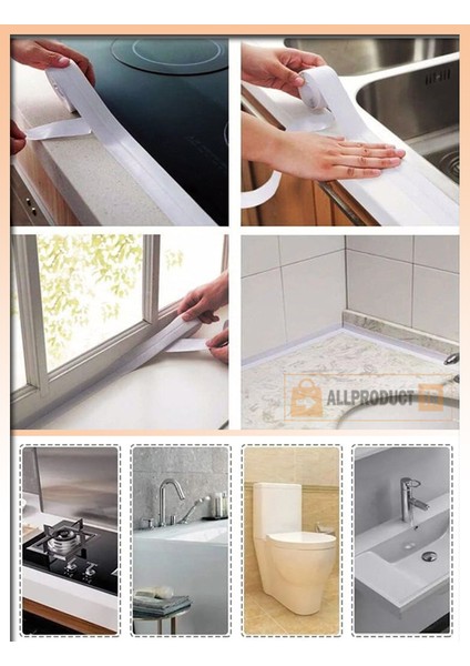 Su Sızdırmaz Banyo Mutfak Lavabo Küvet Kenar Bandı 3.2 M x 38 mm – Kendinden Yapışkanlı Su Geçirmez Izolasyon Şerit Bandı, Pvc Sızdırmaz Tamir Bandı Beyaz fiyatları