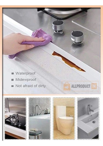 Su Sızdırmaz Banyo Mutfak Lavabo Küvet Kenar Bandı 3.2 M x 38 mm – Kendinden Yapışkanlı Su Geçirmez Izolasyon Şerit Bandı, Pvc Sızdırmaz Tamir Bandı Beyaz indirimleri