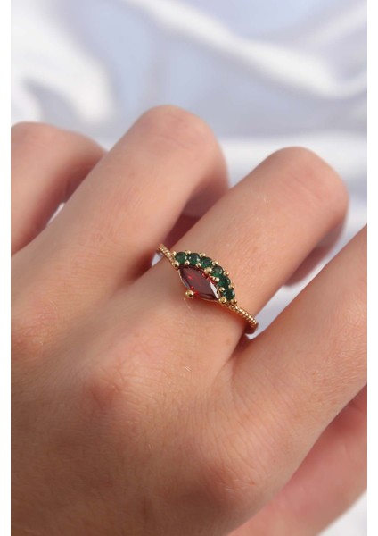 bulurum pirinç altın renk renkli zirkon taşlı ayarlanabilir karpuz model yüzük fiyatları