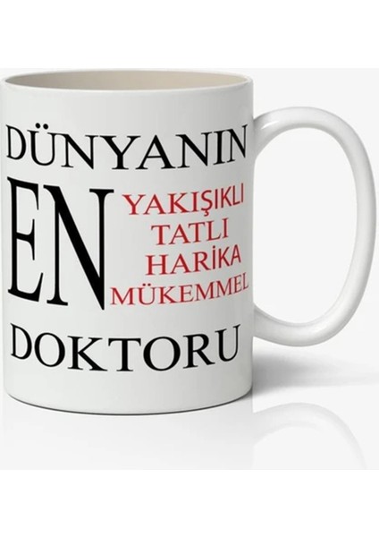 Dünyanın En Tatlı Doktoru Erkek Doktora Hediye Kupa Bardak