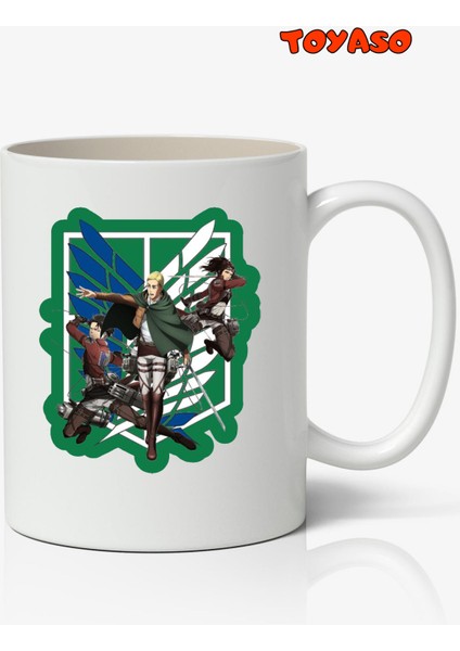 Attack On Titan Karakterler Anime Kişiye Özel Temalı Beyaz Kupa Bardak Sevgiliye Arkadaşa Hediye