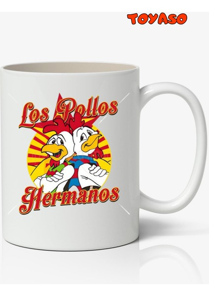 Los Pollos Hermanos Breaking Bad Anime Temalı Beyaz Kupa Bardak Sevgiliye Arkadaşa Hediye