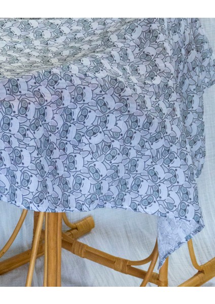 Çok Amaçlı 2 Katlı Kareli Müslin Bebek Örtü & Battaniye %100 Pamuk Gots Sertifikalı 120X120 cm