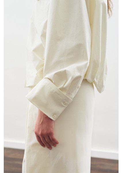 Dikiş Detaylı Bomber Gömlek Ekru fiyatları