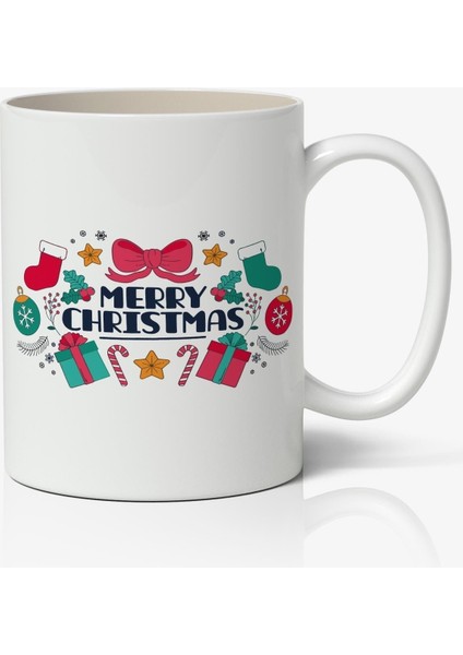 Kişiye Özel Yılbaşı Yeni Yıl Christmas Temalı Beyaz Kupa Bardak Sevgiliye Arkadaşa Hediye V29