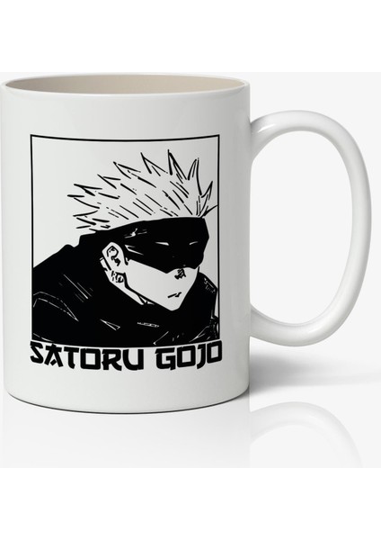 Jujutsu Kaisen Satoru Gojo Temalı Baskılı Kişiye Özel Kupa Bardak - Sevgiliye Arkadaşa Hediye