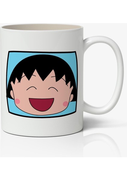 Momoko Sakura Anime Temalı Beyaz Kupa Bardak