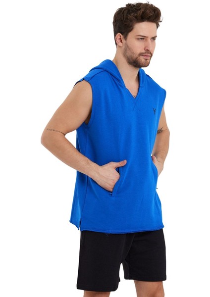Erkek T-Shirt Sıfır Kol Kapşonlu Spor Sweatshirt modelleri