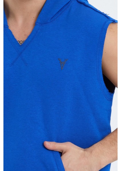 Erkek T-Shirt Sıfır Kol Kapşonlu Spor Sweatshirt fırsatları