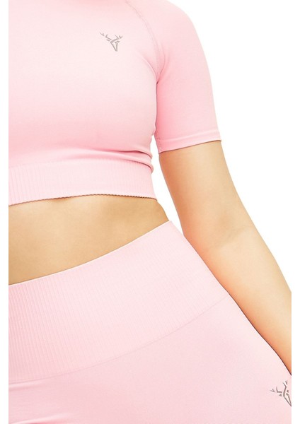 Alt Üst Takım Seamless Esnek Toparlayıcı Tayt Şort ve Yarım Kol Büstiyer Spor Takım indirimleri